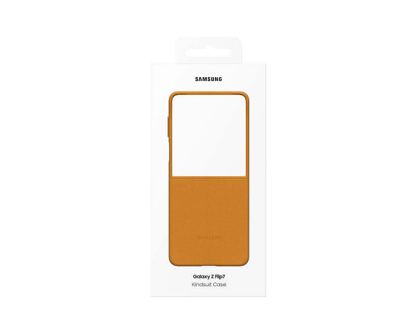 Оригинален Кожен Калъф Samsung Z Flip 7, Kindsuit Case EF-VF766PAEGWW, Кафяв (7)