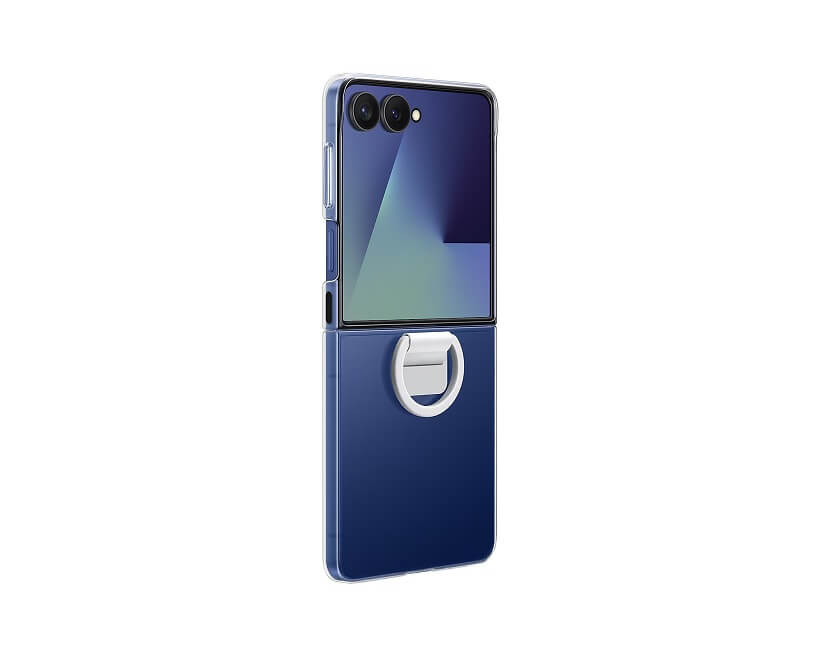 Оригинален Калъф за Samsung Z Flip 7, Ring Clear Case EF-QF766CTEGWW, Прозрачен (5)