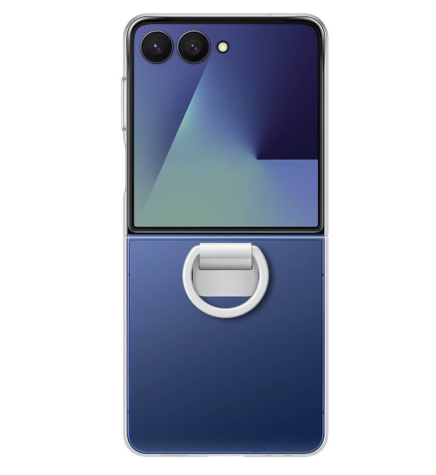 Оригинален Калъф за Samsung Z Flip 7, Ring Clear Case EF-QF766CTEGWW, Прозрачен