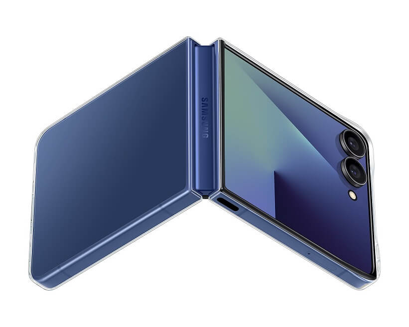 Оригинален Калъф за Samsung Z Flip 7, Clear Case EF-AF766CTEGWW, Прозрачен (6)