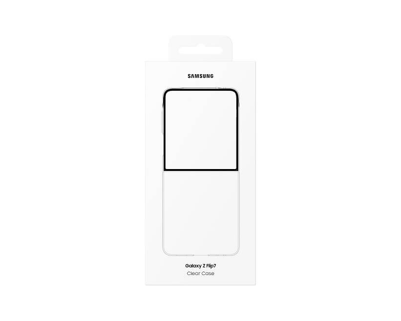 Оригинален Калъф за Samsung Z Flip 7, Clear Case EF-AF766CTEGWW, Прозрачен (7)