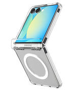 Magsafe Калъф с Предпазител за Samsung Z Flip 7, Spigen Ultra Hybrid Pro MagFit Case, Прозрачен (2)