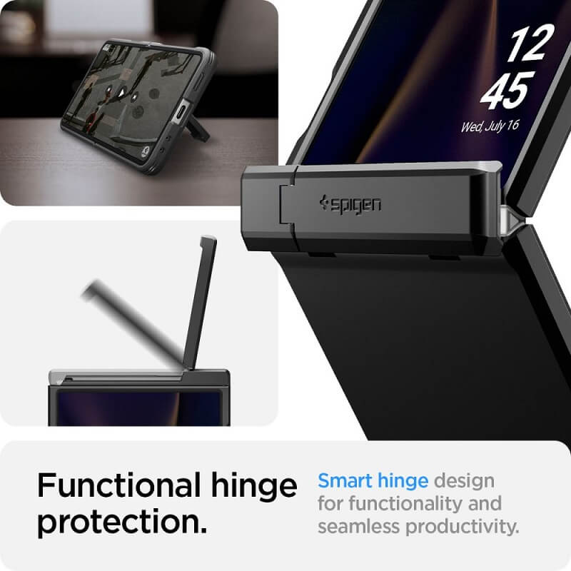Magsafe Калъф с Предпазител за Samsung Z Flip 7, Spigen Tough Armor Pro Case, Черен (12)