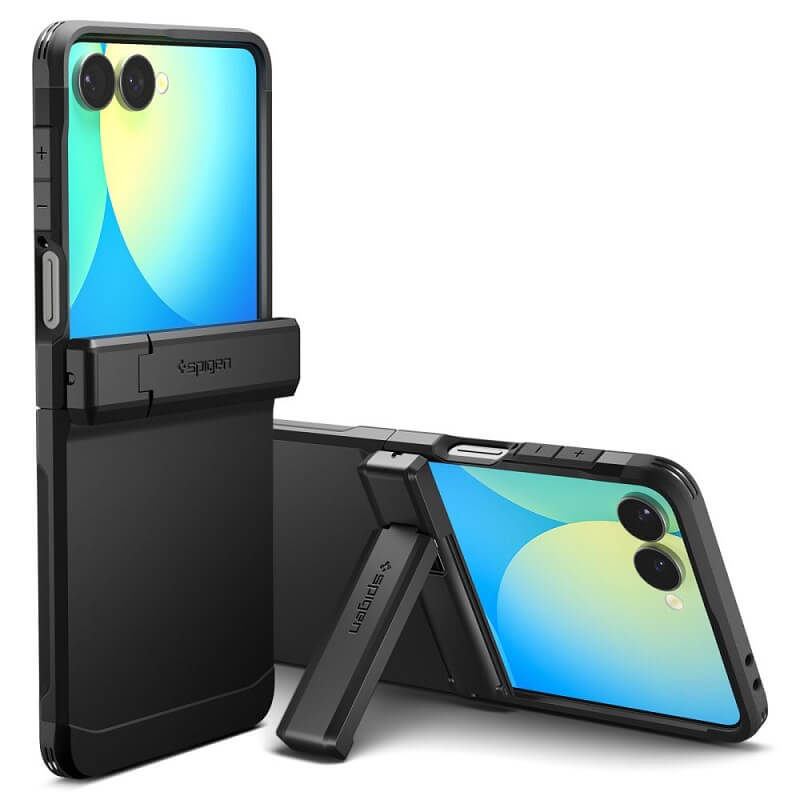 Magsafe Калъф с Предпазител за Samsung Z Flip 7, Spigen Tough Armor Pro Case, Черен (3)