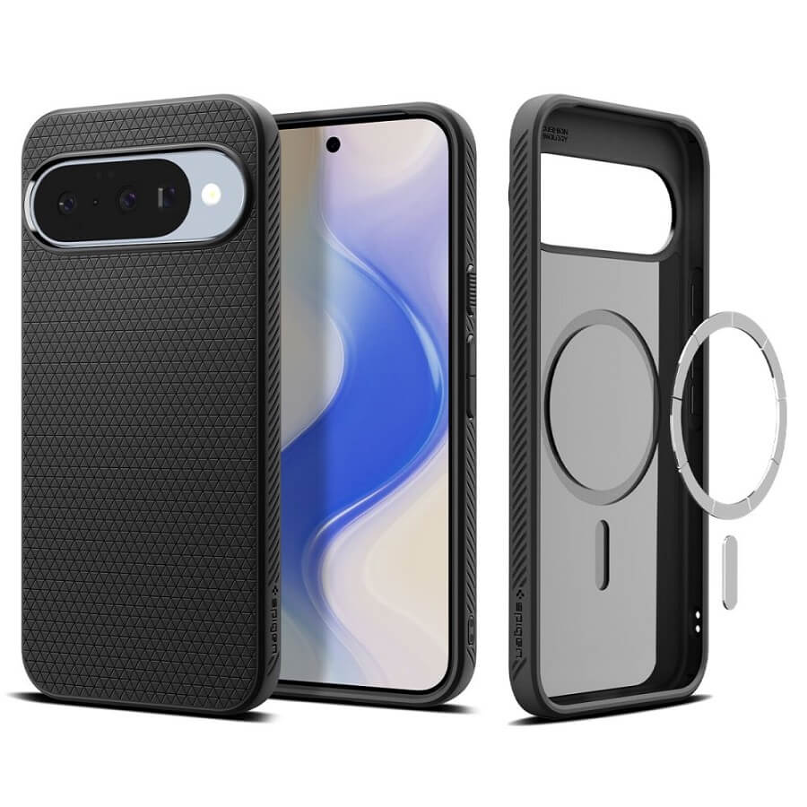 Magsafe Калъф за Google Pixel 10 Pro/ 10, Spigen Liquid Air Case, Черен (3)