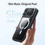 Magsafe Калъф за iPhone 17 Pro Max, ESR Classic Hybrid Kickstand Magnetic Case, Черен (7)