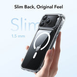 Magsafe Калъф за iPhone 17 Pro, ESR Classic Hybrid Kickstand Magnetic Case, Прозрачен (7)