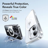 Magsafe Калъф за iPhone 17, ESR Classic Hybrid Kickstand Magnetic Case, Прозрачен (2)