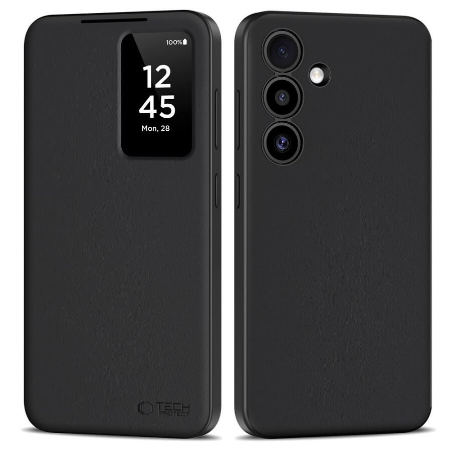 Активен Калъф за Samsung S25, Tech-Protect Smart Wallet Book Case, Черен