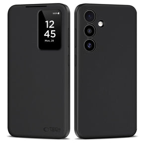 Активен Калъф за Samsung S25 Plus, Tech-Protect Smart Wallet Book Case, Черен