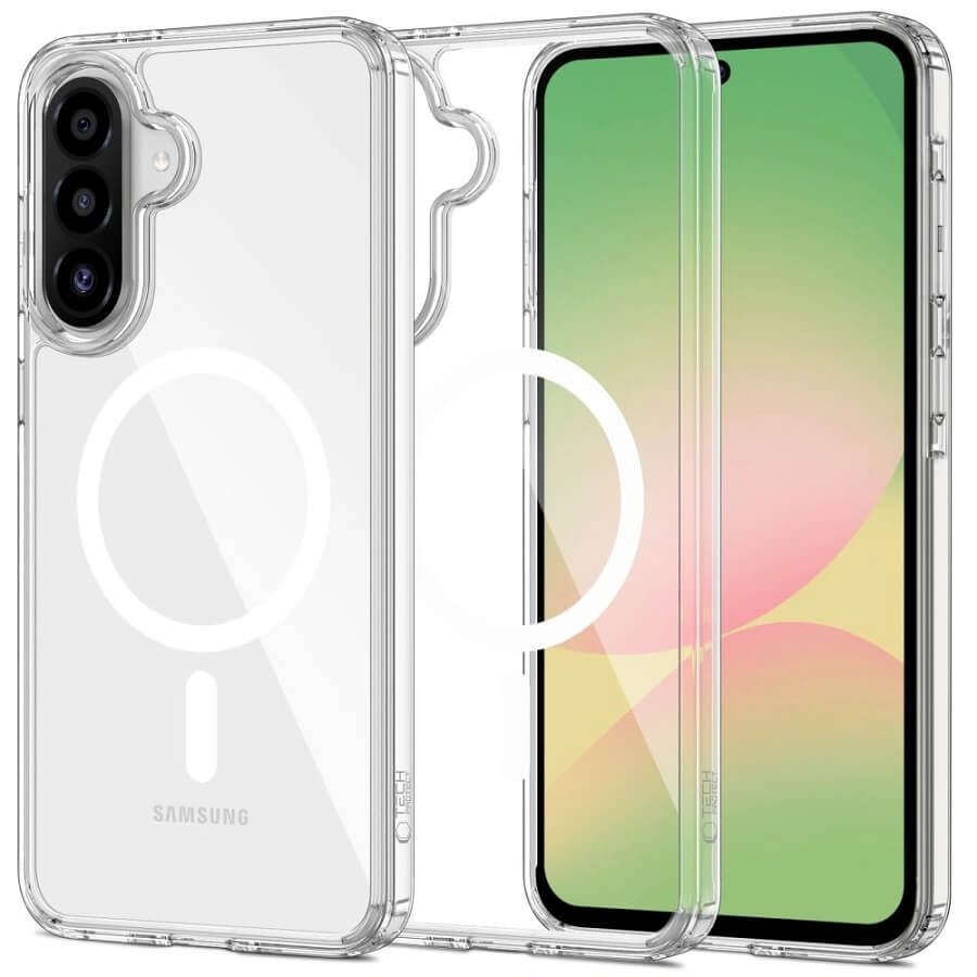Magsafe Калъф за Samsung A17, Tech-Protect Hybrid FlexAir Clear Case, Прозрачен