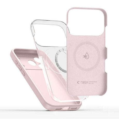 Magsafe Калъф за iPhone 17 Pro, Tech-Protect Silicone Case, Розов (2)