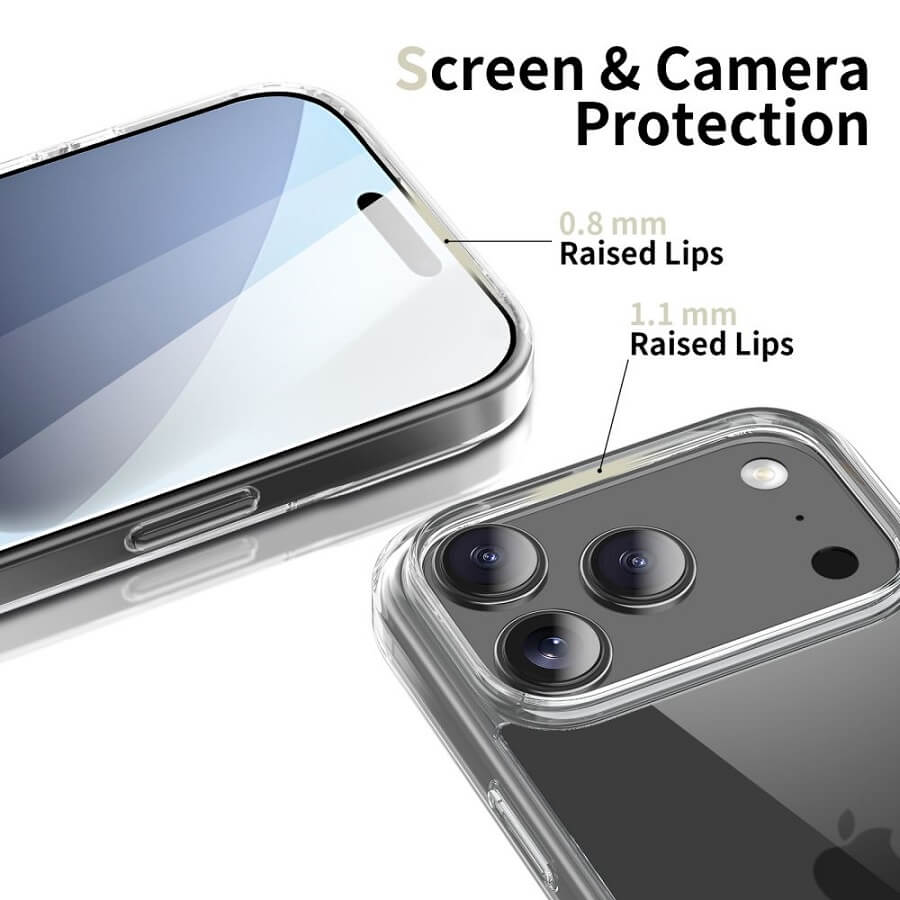 Калъф за iPhone 17 Pro, Tech-Protect FlexAir Hybrid Clear Case, Прозрачен (3)
