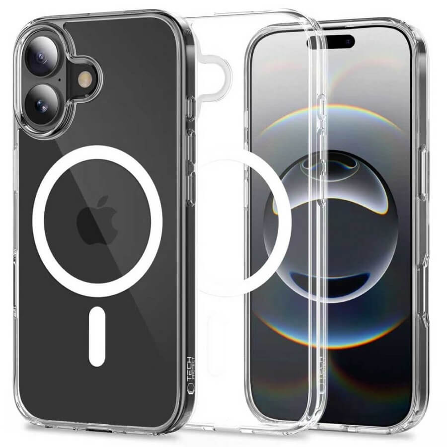 Magsafe Калъф за iPhone 17, Tech-Protect Hybrid FlexAir Clear Case, Прозрачен