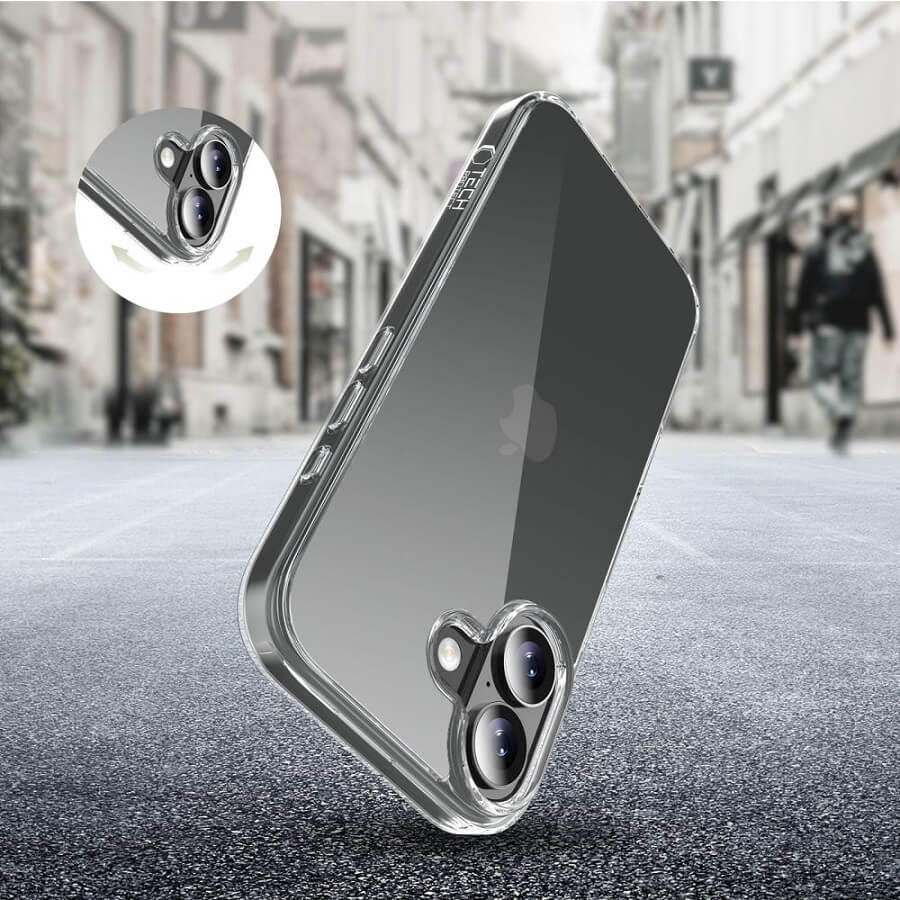 Калъф за iPhone 17, Tech-Protect FlexAir Hybrid Clear Case, Прозрачен (3)