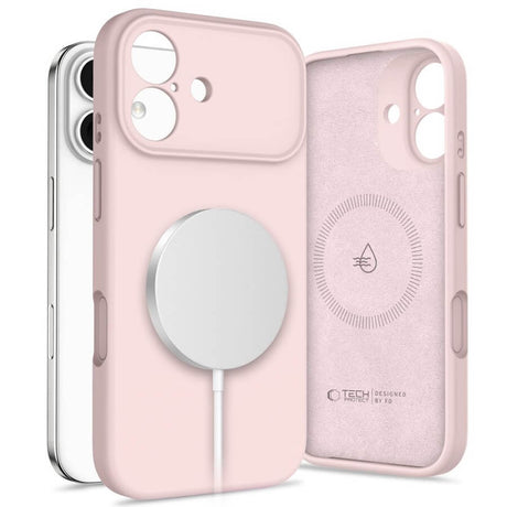 Magsafe Калъф за iPhone 17, Tech-Protect Silicone Case, Розов