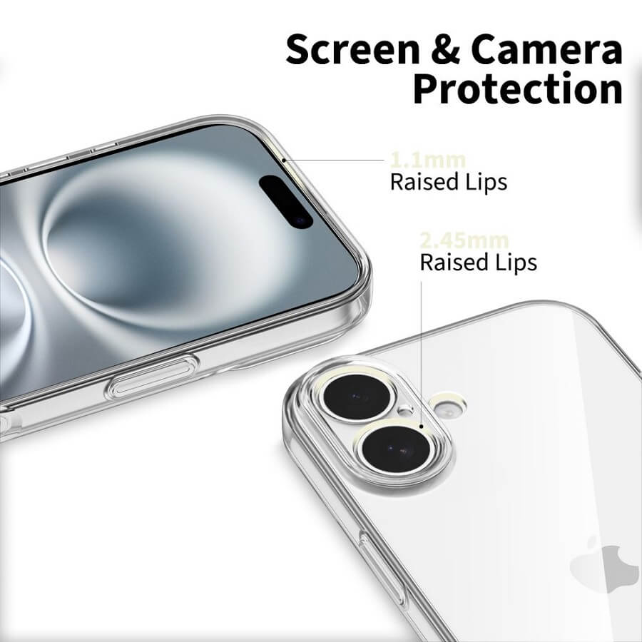 Калъф за iPhone 17, Tech-Protect FlexAir Clear Case, Прозрачен (3)