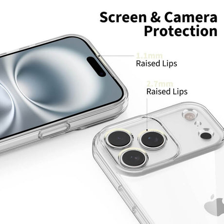 Калъф за iPhone 17 Pro Max, Tech-Protect FlexAir Clear Case, Прозрачен (3)