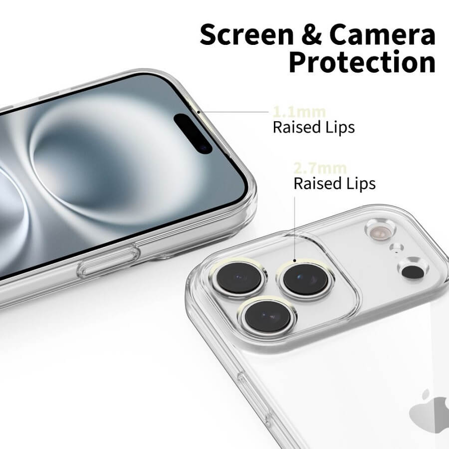 Калъф за iPhone 17 Pro, Tech-Protect FlexAir Clear Case, Прозрачен (3)