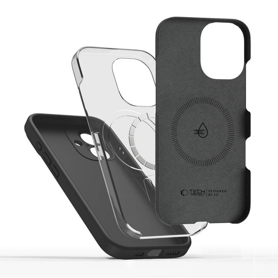 Magsafe Калъф за iPhone 17, Tech-Protect Silicone Case, Черен (2)