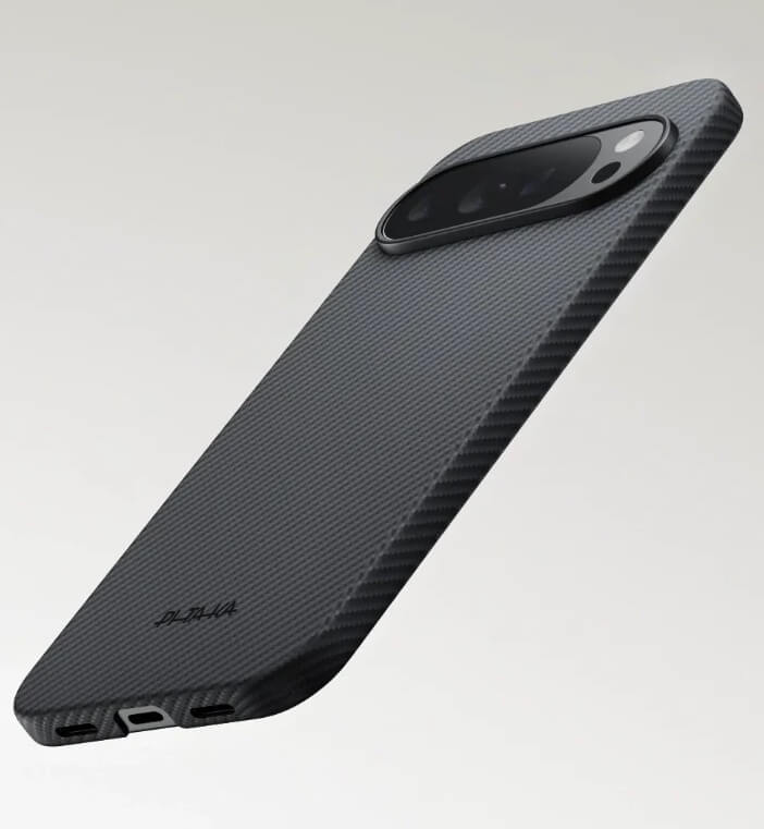 Magsafe Калъф за Google Pixel 10 Pro/ 10, Pitaka Edge Black-Gray Case, Черен (4)
