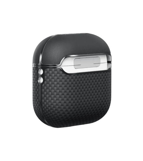Magsafe Калъф за Apple AirPods Pro/ 2, Pitaka Aramid Fiber Magnetic Black/Gray Case, Черен (3)