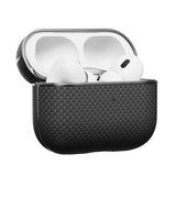 Magsafe Калъф за Apple AirPods Pro/ 2, Pitaka Aramid Fiber Magnetic Black/Gray Case, Черен (2)