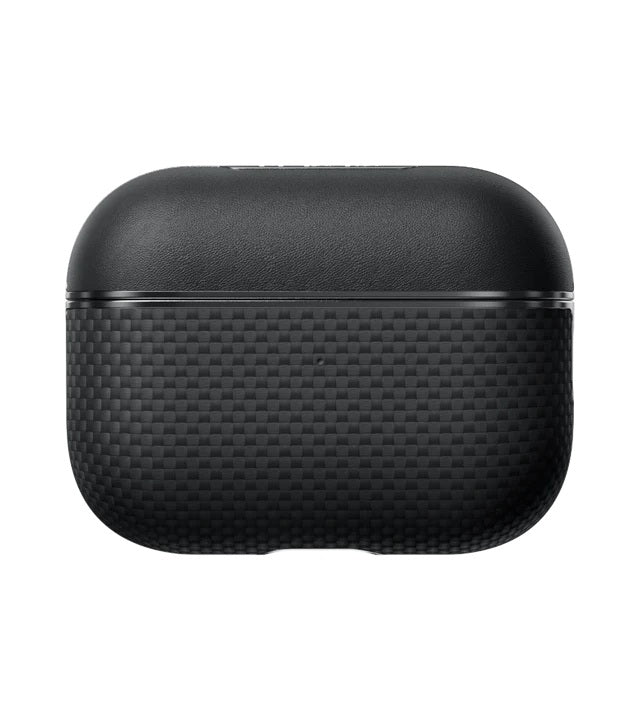 Magsafe Калъф за Apple AirPods Pro/ 2, Pitaka Aramid Fiber Magnetic Black/Gray Case, Черен