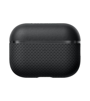 Magsafe Калъф за Apple AirPods Pro/ 2, Pitaka Aramid Fiber Magnetic Black/Gray Case, Черен