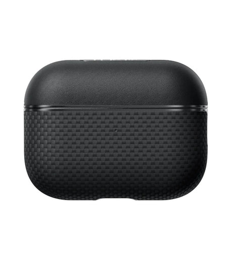 Magsafe Калъф за Apple AirPods Pro/ 2, Pitaka Aramid Fiber Magnetic Black/Gray Case, Черен