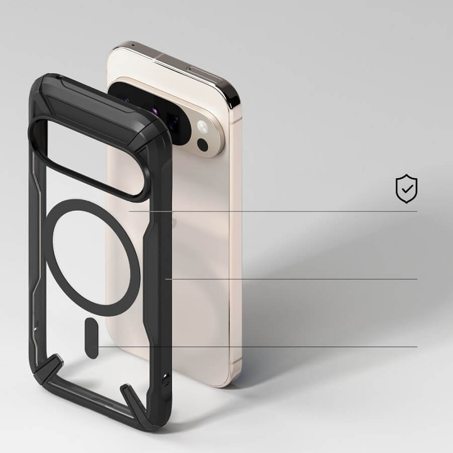 Magsafe Калъф за Google Pixel 10 Pro/ 10, Ringke Fusion X Magnetic, Черен (4)