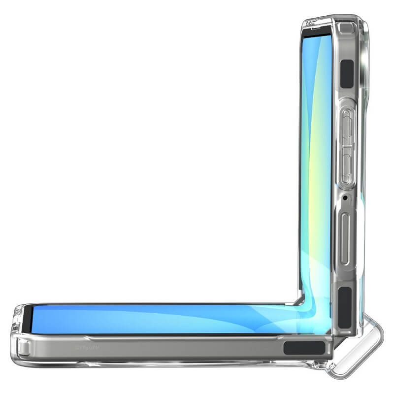 Magsafe Калъф с Предпазител за Samsung Z Flip 7, Spigen Ultra Hybrid Pro Neo One Case, Прозрачен (12)