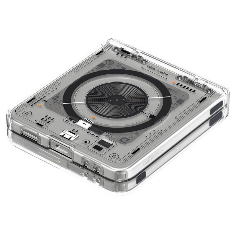 Magsafe Калъф с Предпазител за Samsung Z Flip 7, Spigen Ultra Hybrid Pro Neo One Case, Прозрачен (9)