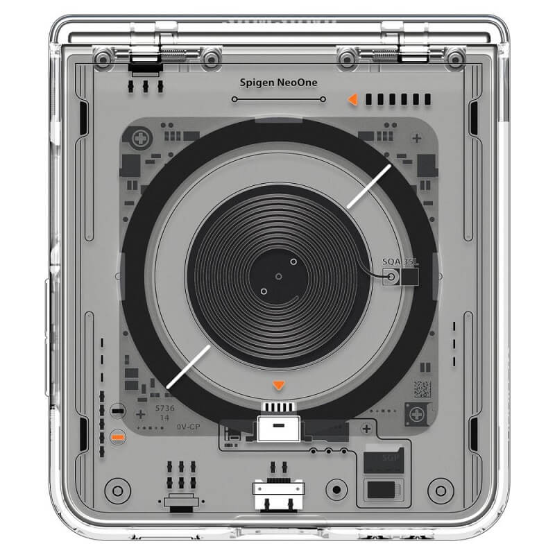 Magsafe Калъф с Предпазител за Samsung Z Flip 7, Spigen Ultra Hybrid Pro Neo One Case, Прозрачен (8)