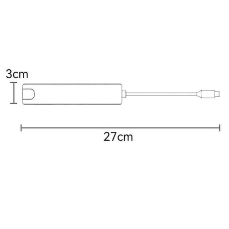 Хъб за Смартфони и Таблети с USB-C, Yesido HB27 8in1 HDMI-USB2.0-USB 3.0-SD Card Reader, Черен (8)
