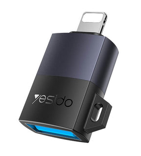 Адаптер за Данни за iPhone, Yesido Lightning to USB-A OTG, Черен