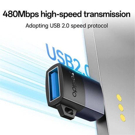 Адаптер за Данни за iPhone, Yesido Lightning to USB-A OTG, Черен (4)