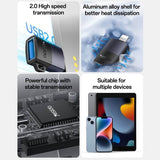 Адаптер за Данни за iPhone, Yesido Lightning to USB-A OTG, Черен (3)