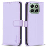Кожен Калъф с Джобове за Honor X6b, Wallet Book Case, Лилав (3)