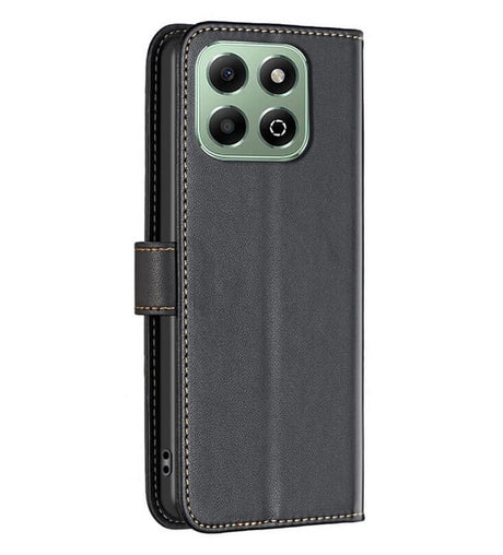 Кожен Калъф с Джобове за Honor X6b, Wallet Book Case, Черен (2)