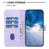 Кожен Калъф с Джобове за Honor X6b, Wallet Book Case, Лилав (5)