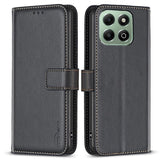 Кожен Калъф с Джобове за Honor X6b, Wallet Book Case, Черен (3)