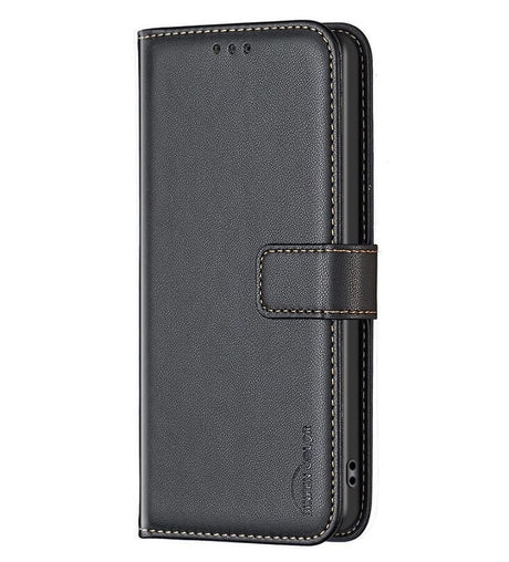Кожен Калъф с Джобове за Honor X6b, Wallet Book Case, Черен