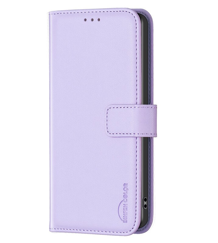 Кожен Калъф с Джобове за Honor X6b, Wallet Book Case, Лилав