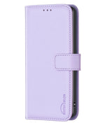 Кожен Калъф с Джобове за Honor X6b, Wallet Book Case, Лилав