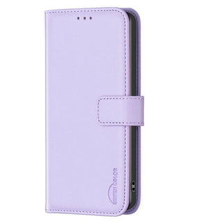 Кожен Калъф с Джобове за Honor X6b, Wallet Book Case, Лилав