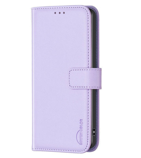 Кожен Калъф с Джобове за Honor X6b, Wallet Book Case, Лилав