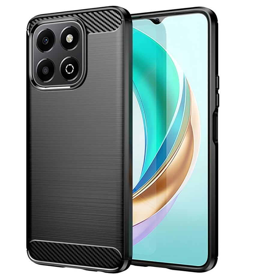 Противоударен Калъф за Honor X6b, Premium Carbon Case, Черен
