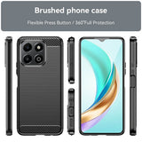 Противоударен Калъф за Honor X6b, Premium Carbon Case, Черен (3)