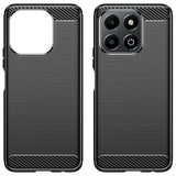 Противоударен Калъф за Honor X6b, Premium Carbon Case, Черен (2)